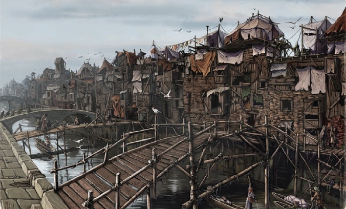 Shanty buildings in Korvosa